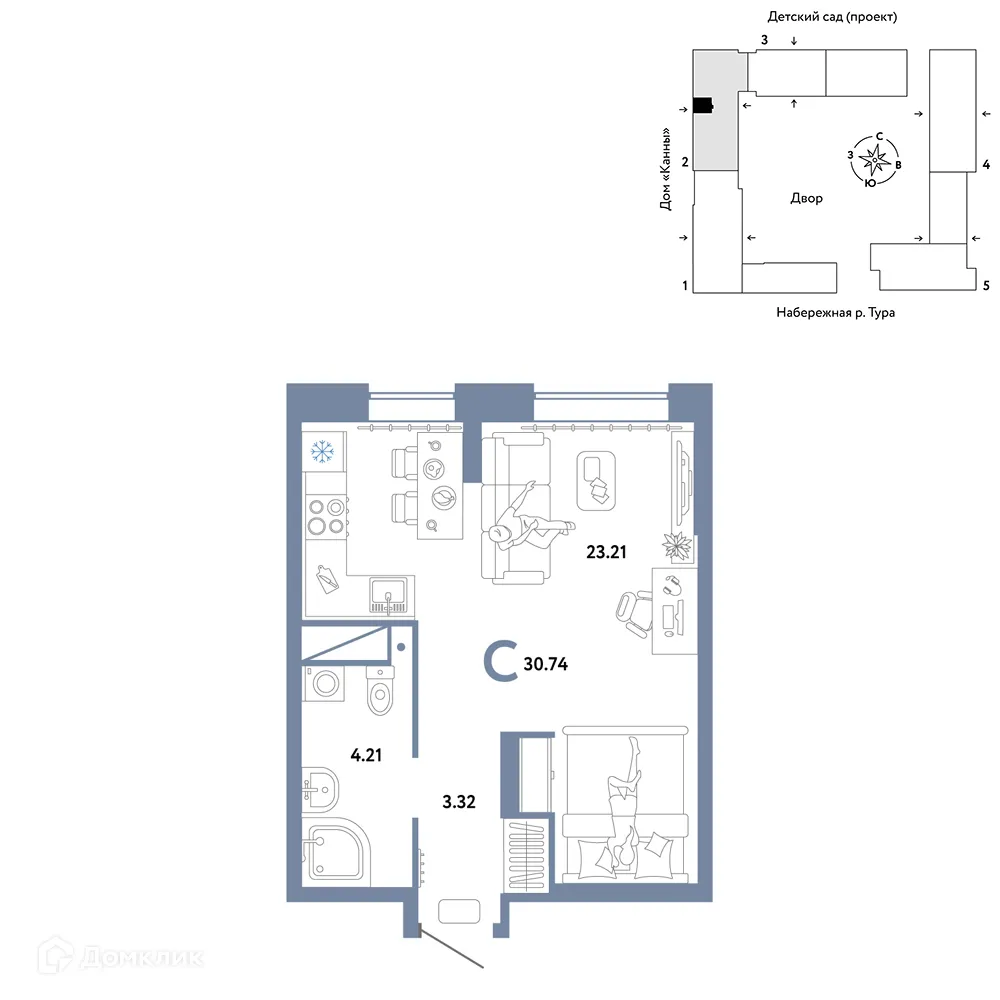 Фото квартиры в ЖК Европейский берег 2.0