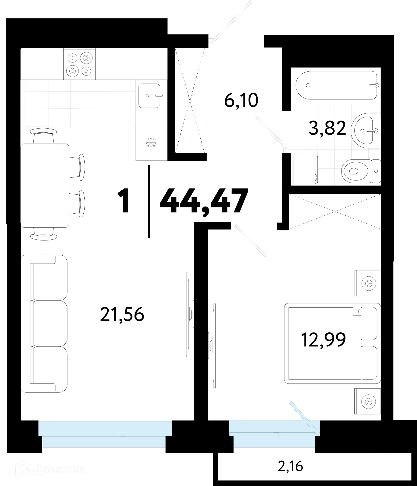 Фото квартиры в ЖК "В Гагаринском парке"