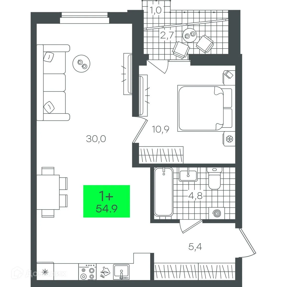 Фото квартиры в ЖК "Гранд Квартал"