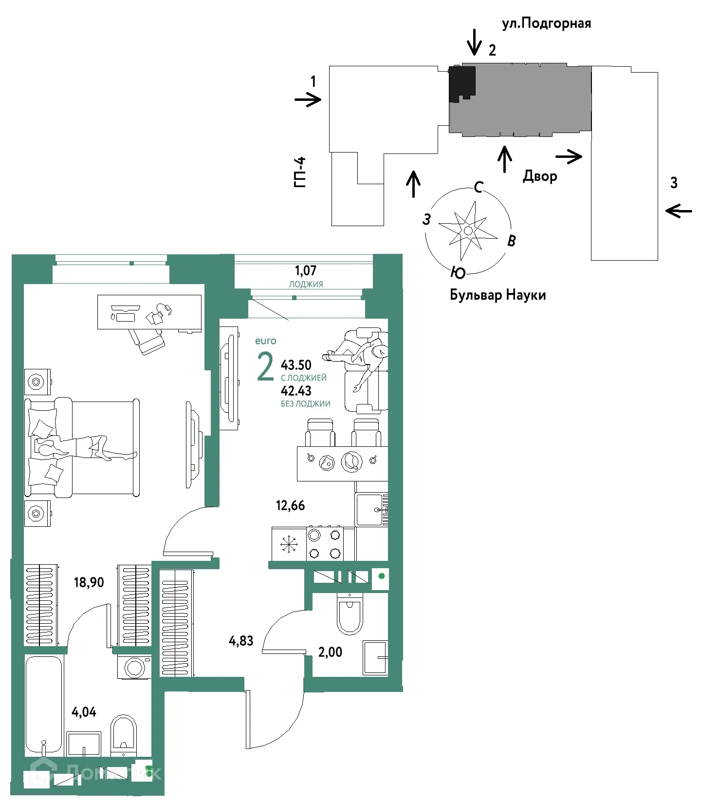 Фото квартиры в ЖК Авторский