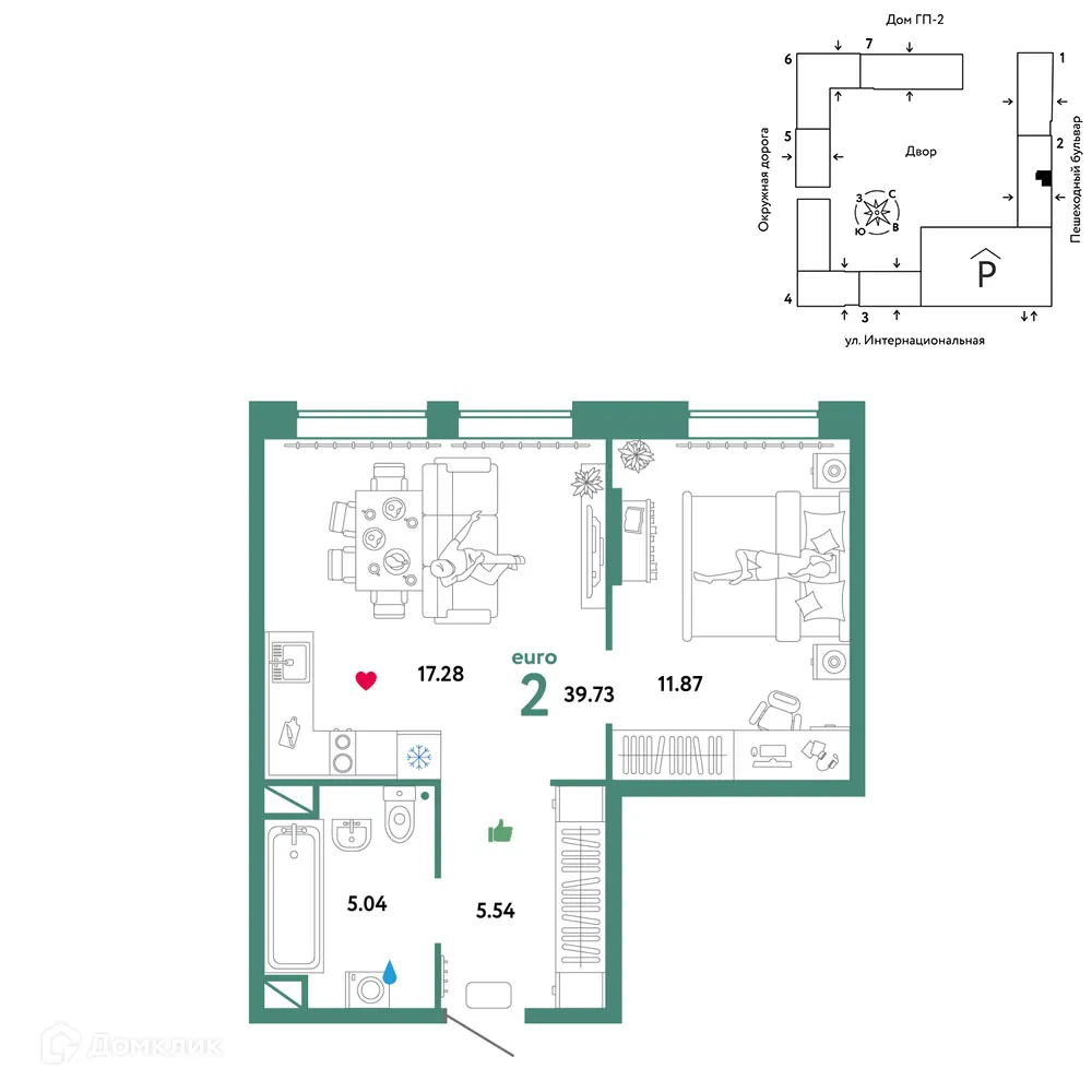 Фото квартиры в ЖК Юнион