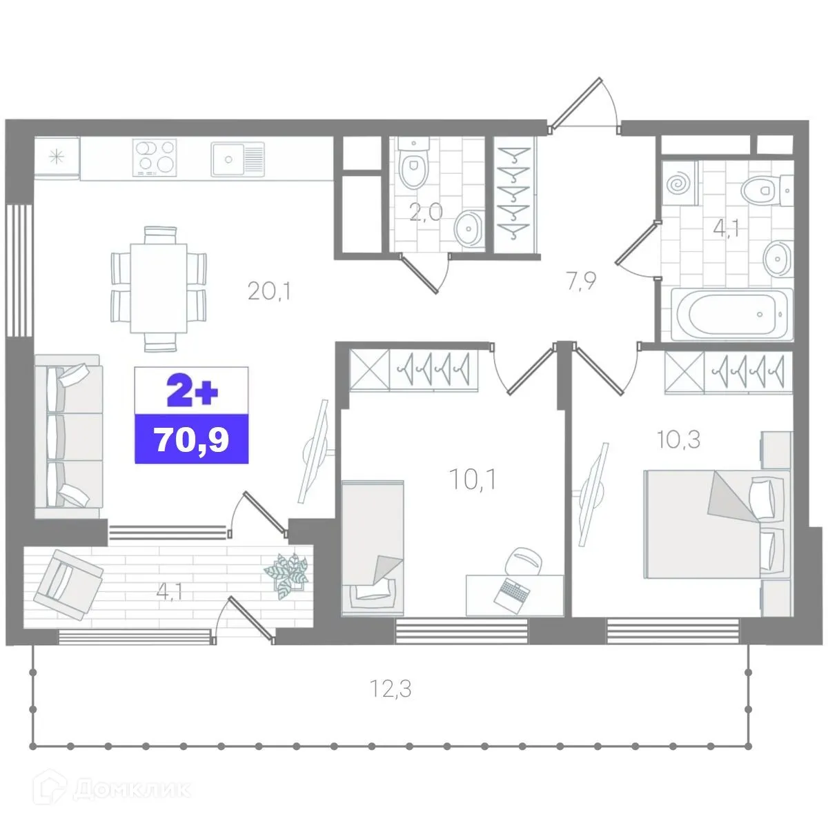 Фото квартиры в ЖК Чемпионский