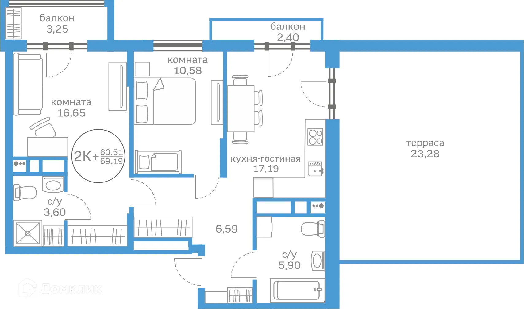 Фото квартиры в ЖК Меридиан Запад
