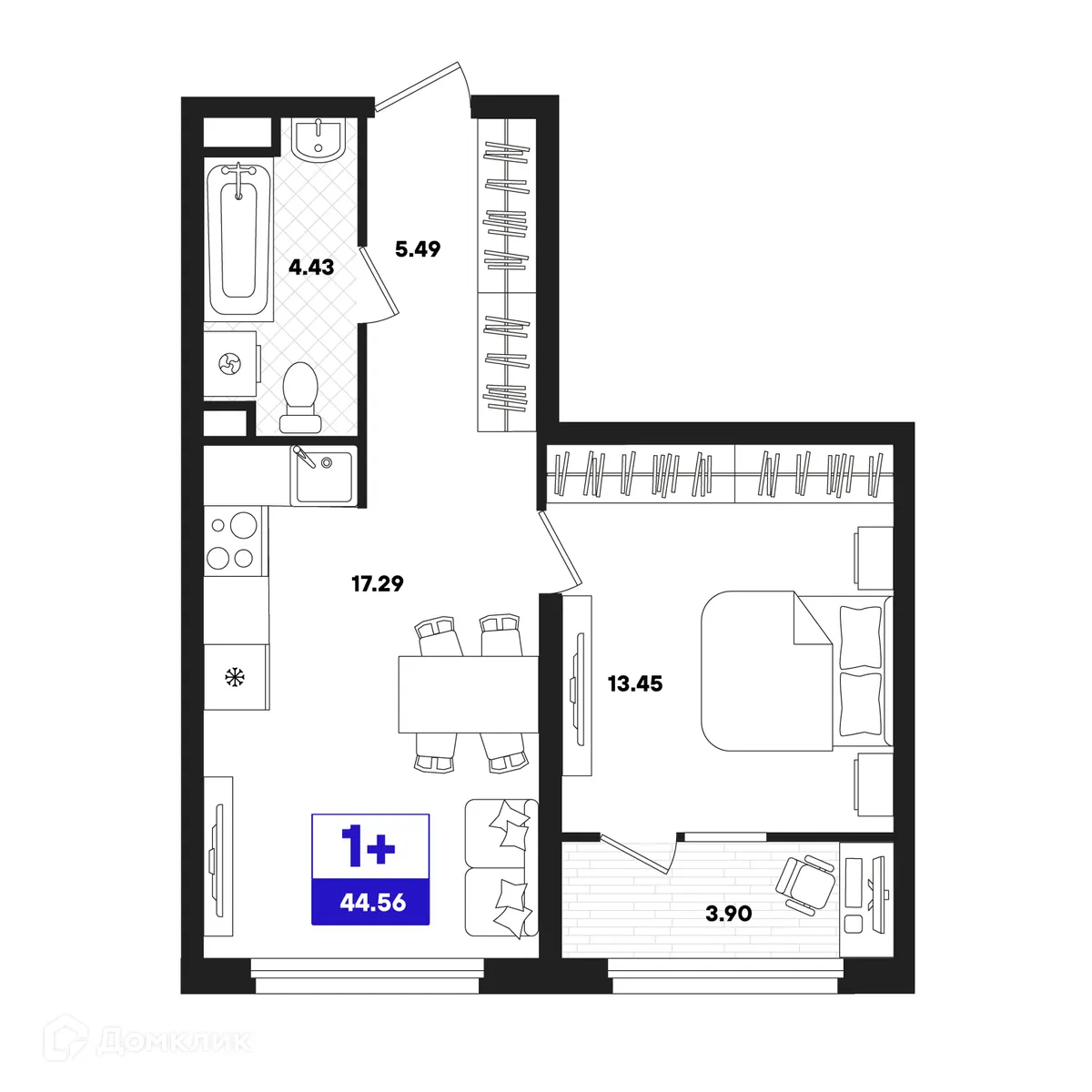 Фото квартиры в ЖК Отличие