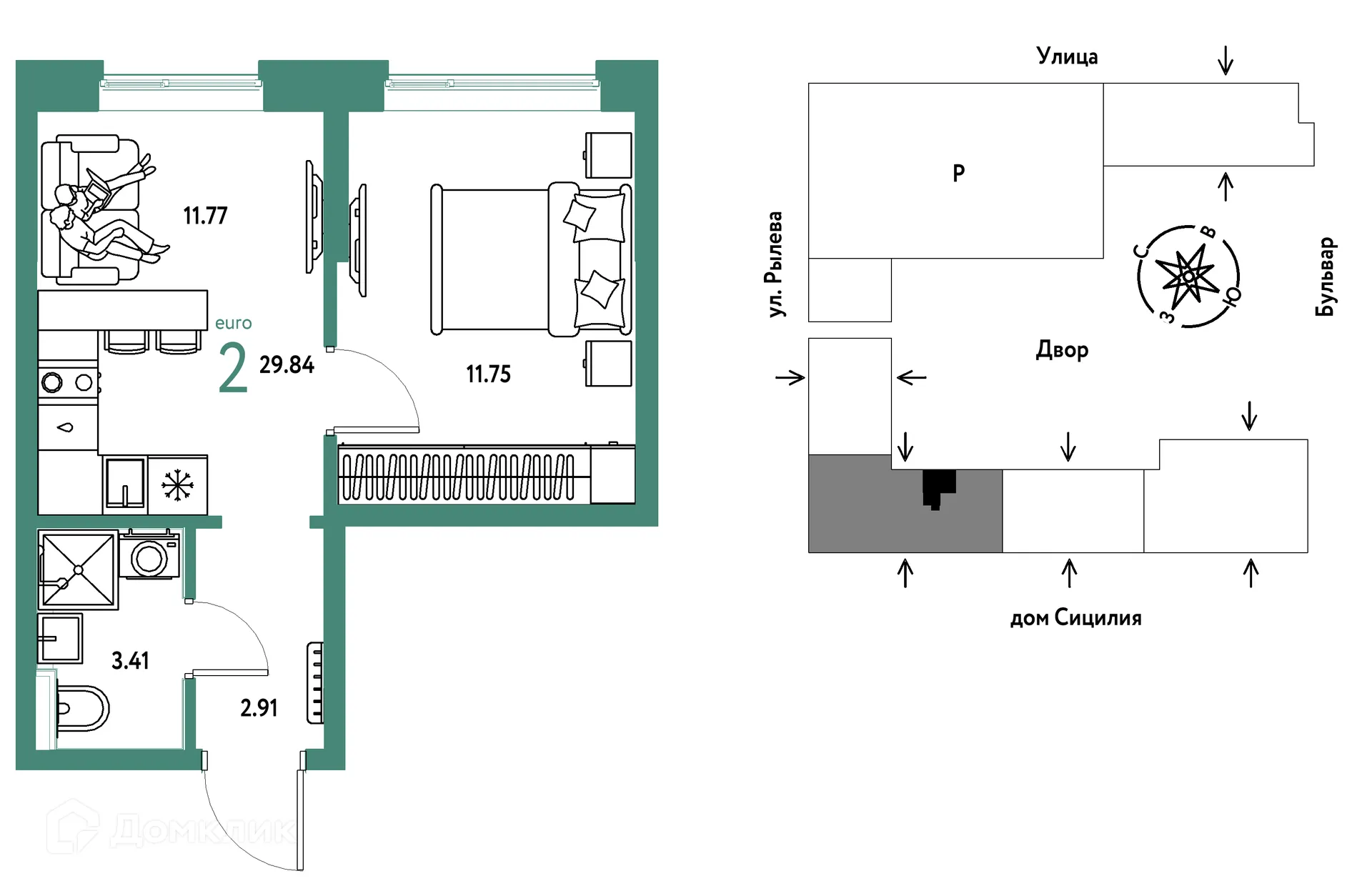 Фото квартиры в ЖК Остров-сад