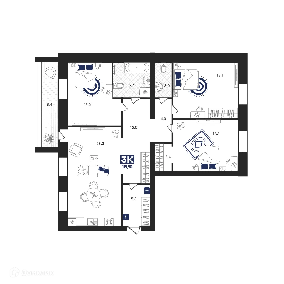 Фото квартиры в ЖК Ария