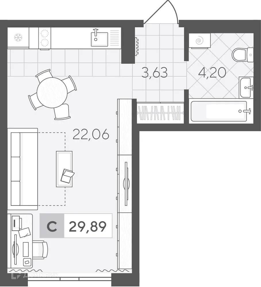 Фото квартиры в ЖК Скандиа. Квартал у озера