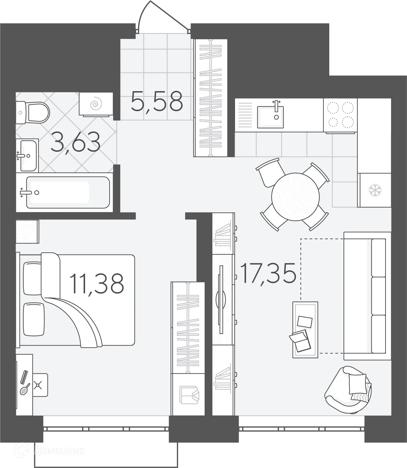 Фото квартиры в ЖК Скандиа.Дом на берегу Туры