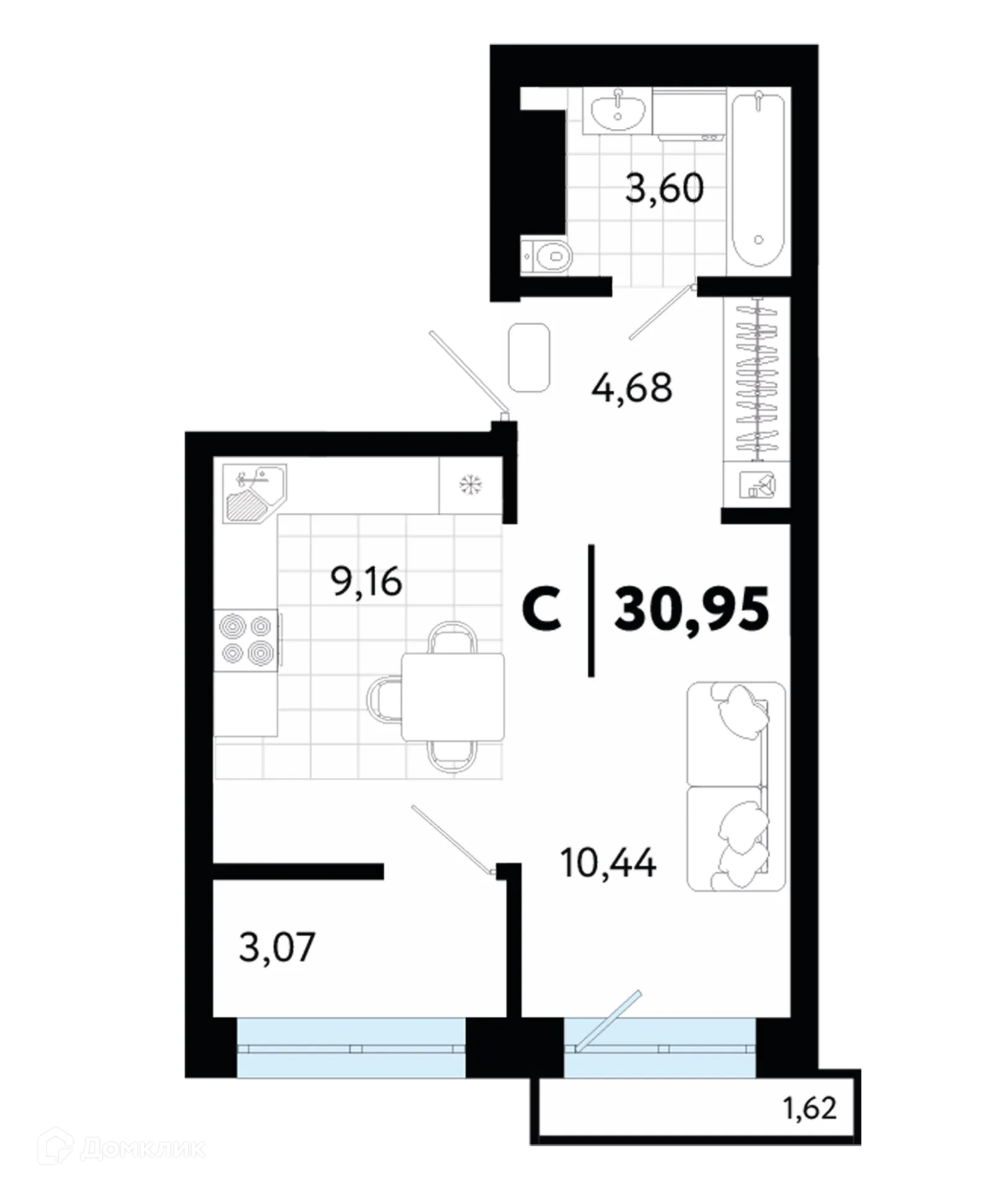 Фото квартиры в ЖК "В Гагаринском парке"