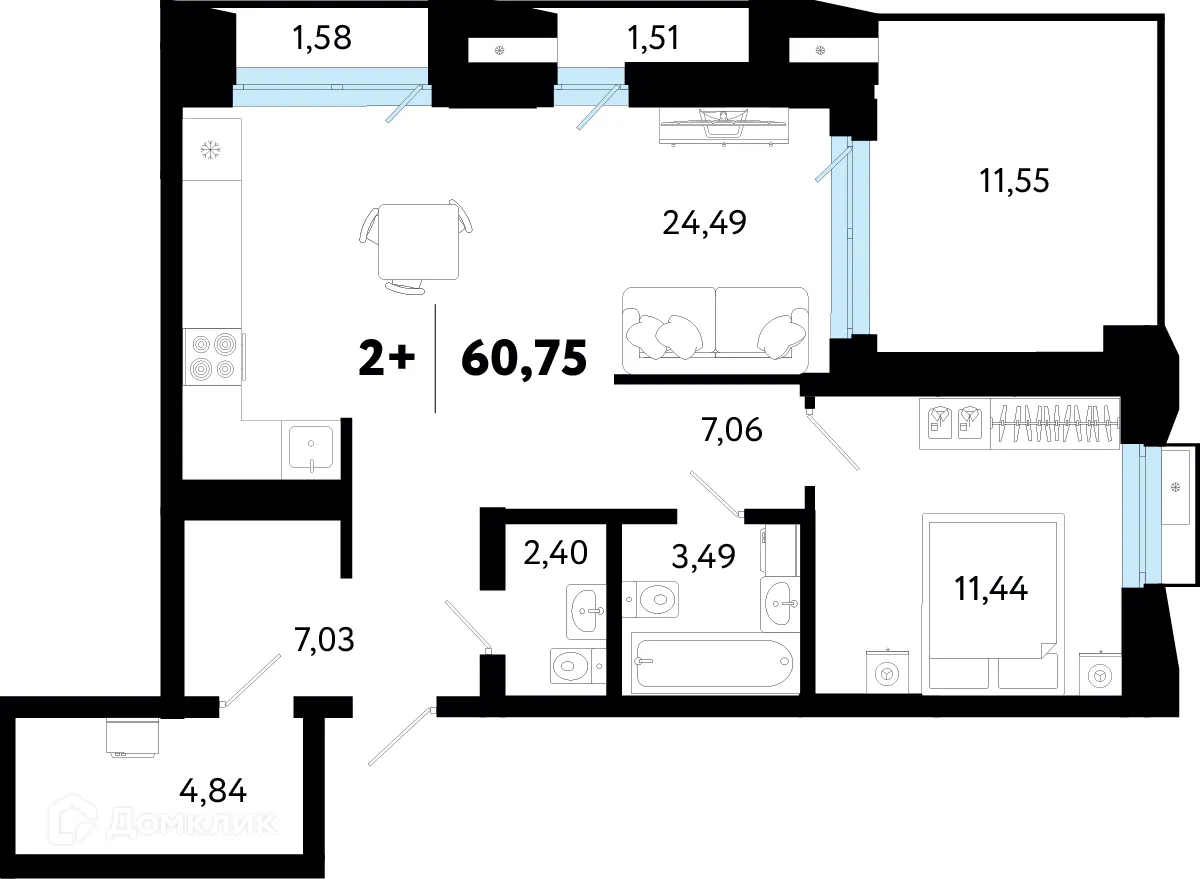 Фото квартиры в ЖК Кедровый берег