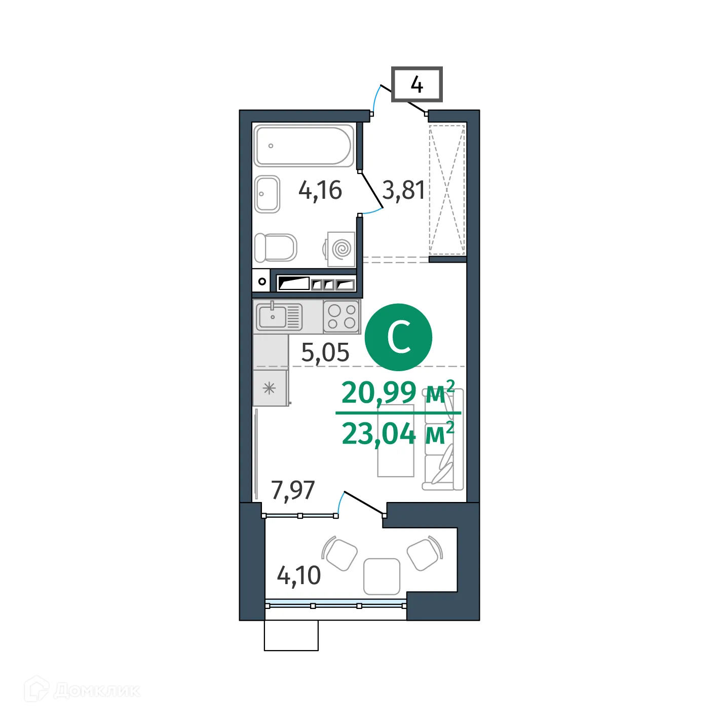 Фото квартиры в ЖК Этика