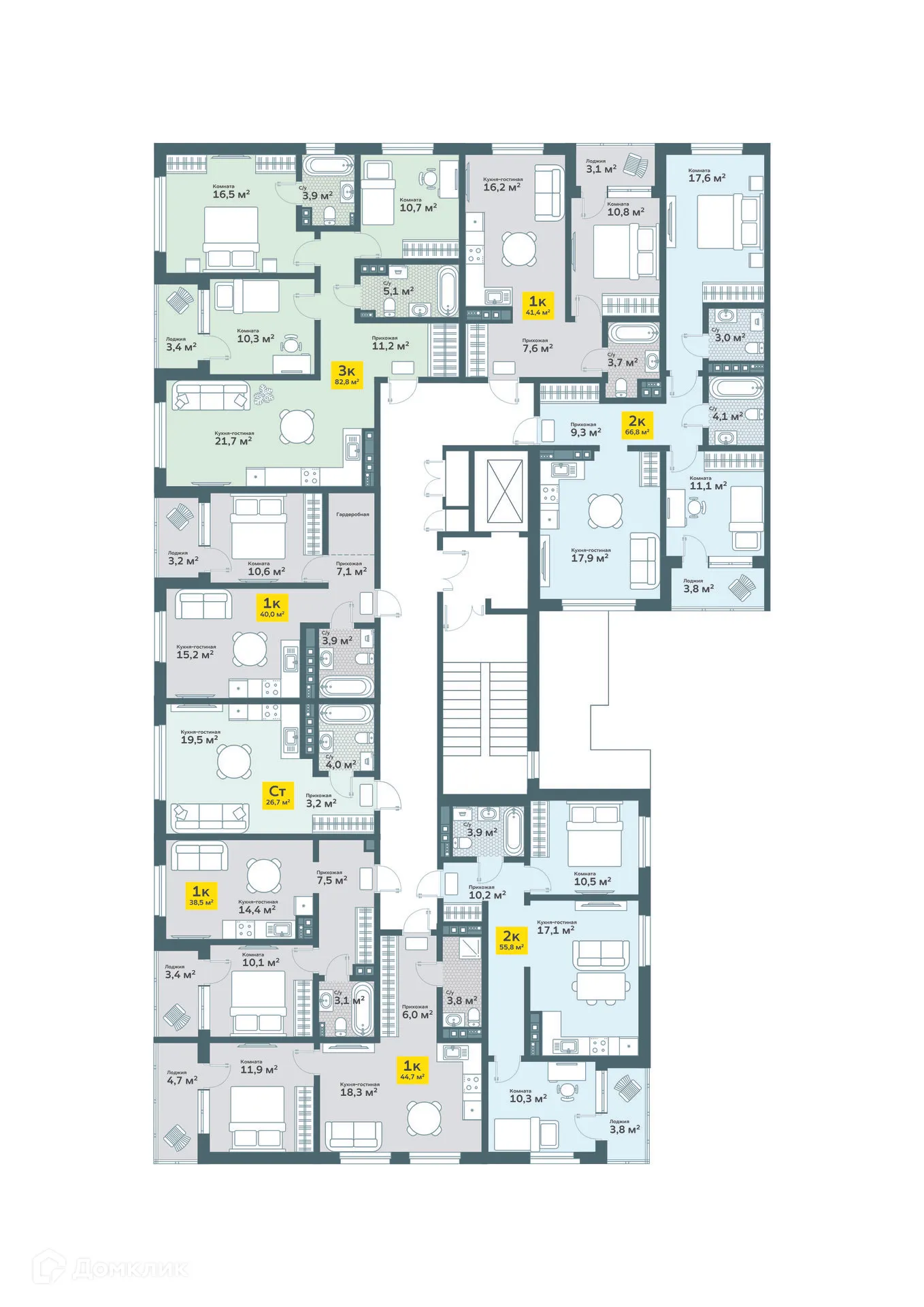Фото квартиры в ЖК "OK!LAND (Ок!ланд)"