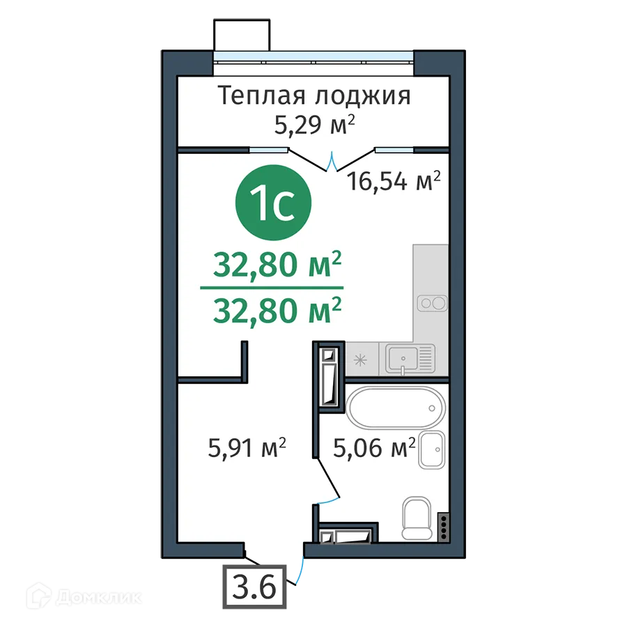 Фото квартиры в ЖК "DOK (Док)"