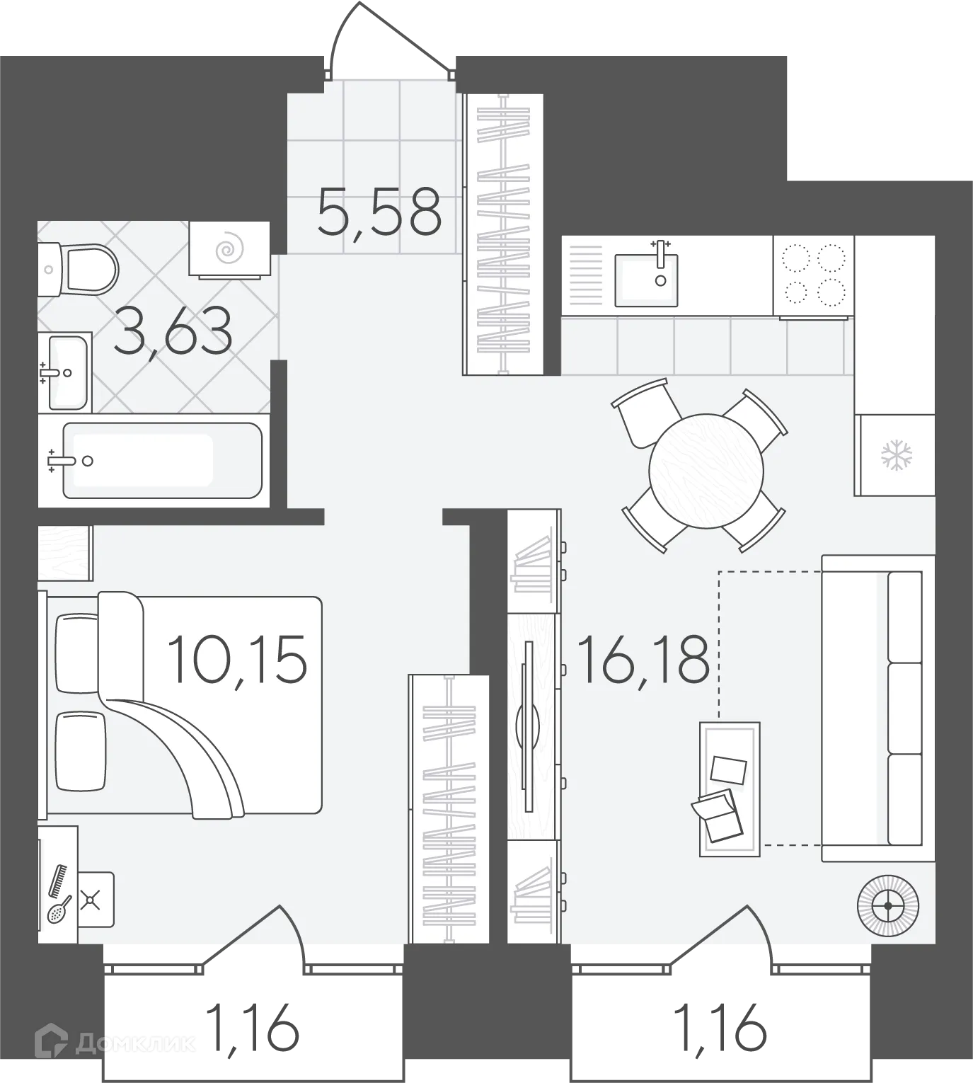 Фото квартиры в ЖК Скандиа.Дом на берегу Туры