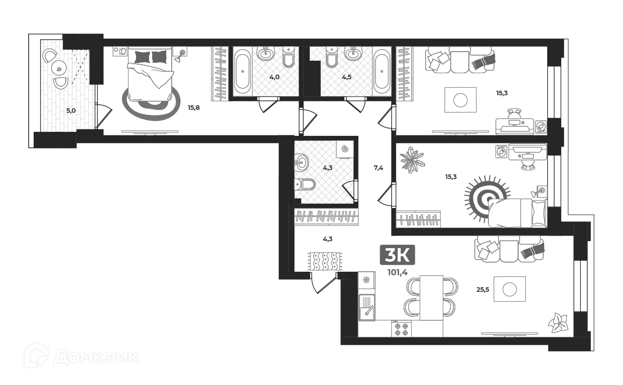 Фото квартиры в ЖК "Маэстро"