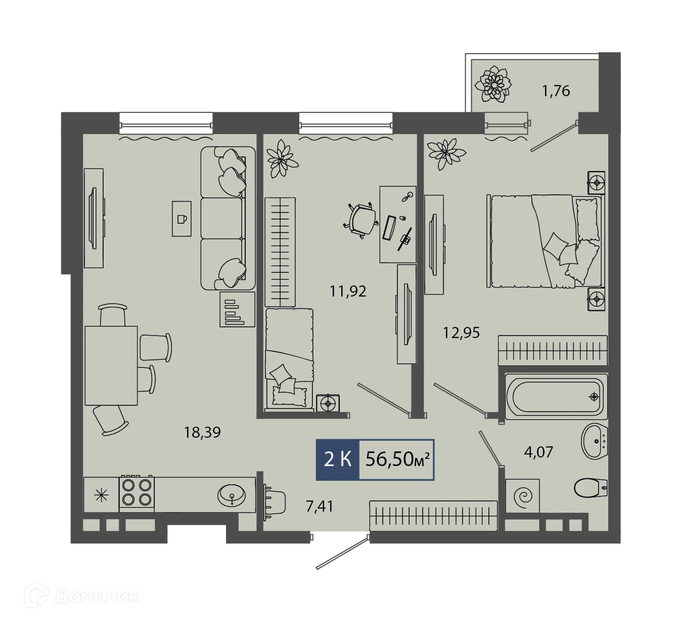 Фото квартиры в ЖК Смородина