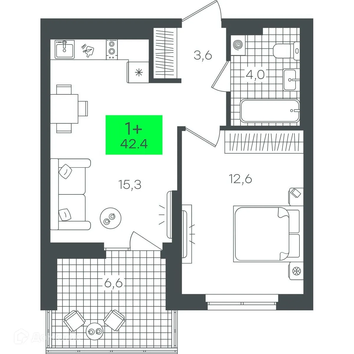 Фото квартиры в ЖК "Гранд Квартал"