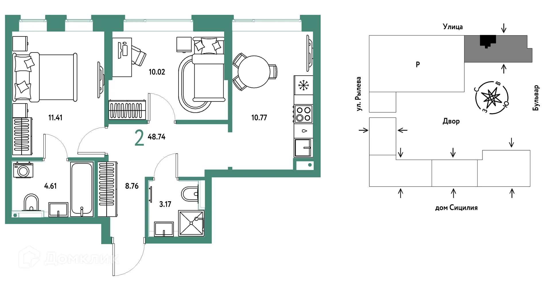 Фото квартиры в ЖК Остров-сад