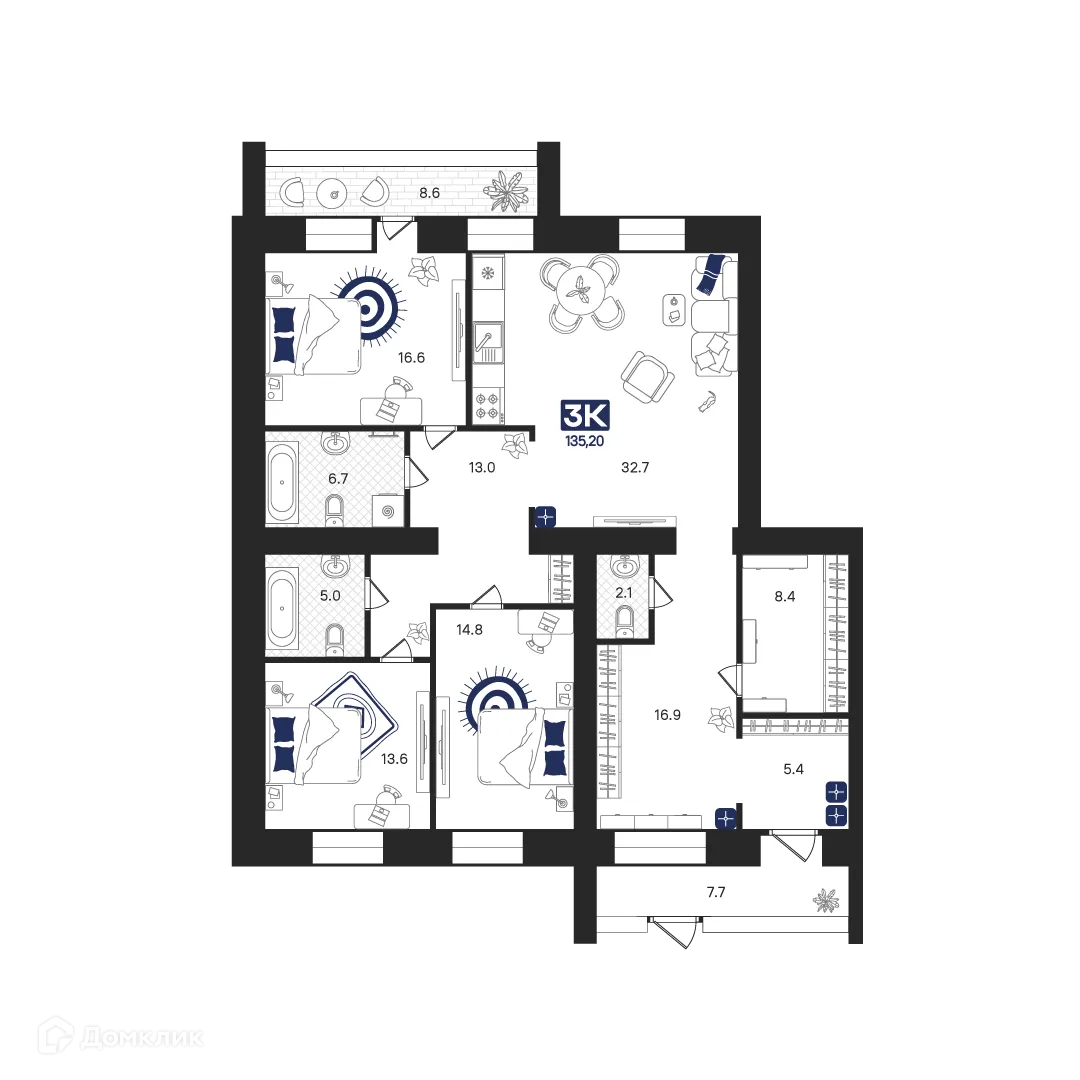 Фото квартиры в ЖК Ария