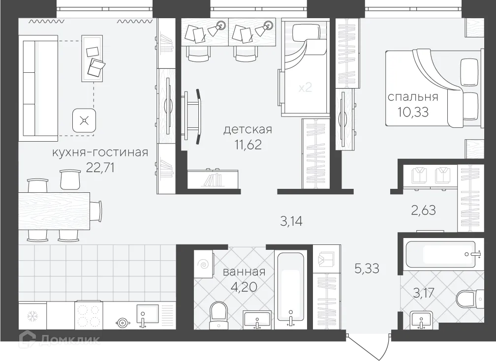 Фото квартиры в ЖК Скандиа. Квартал у озера