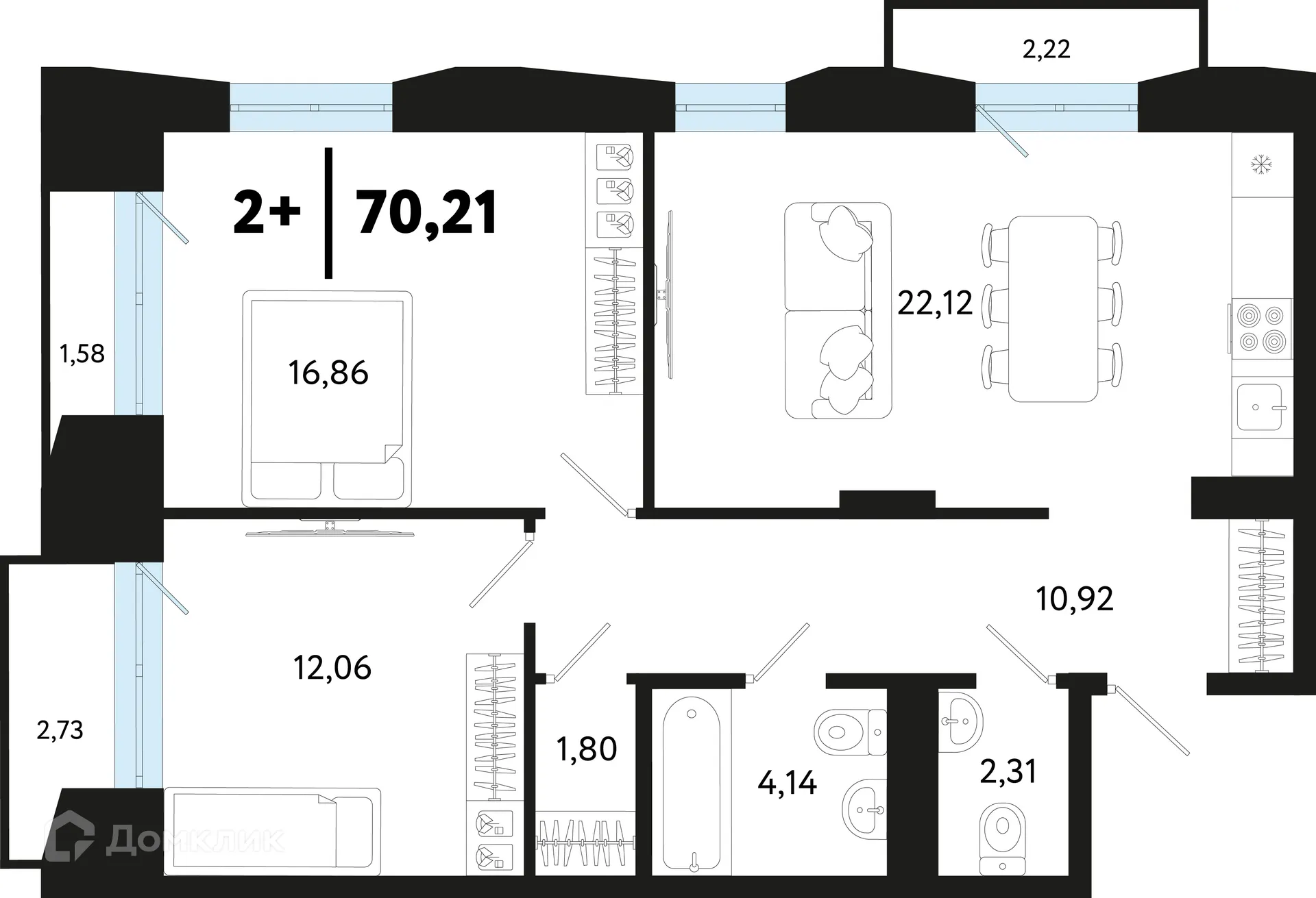 Фото квартиры в ЖК Кедровый берег