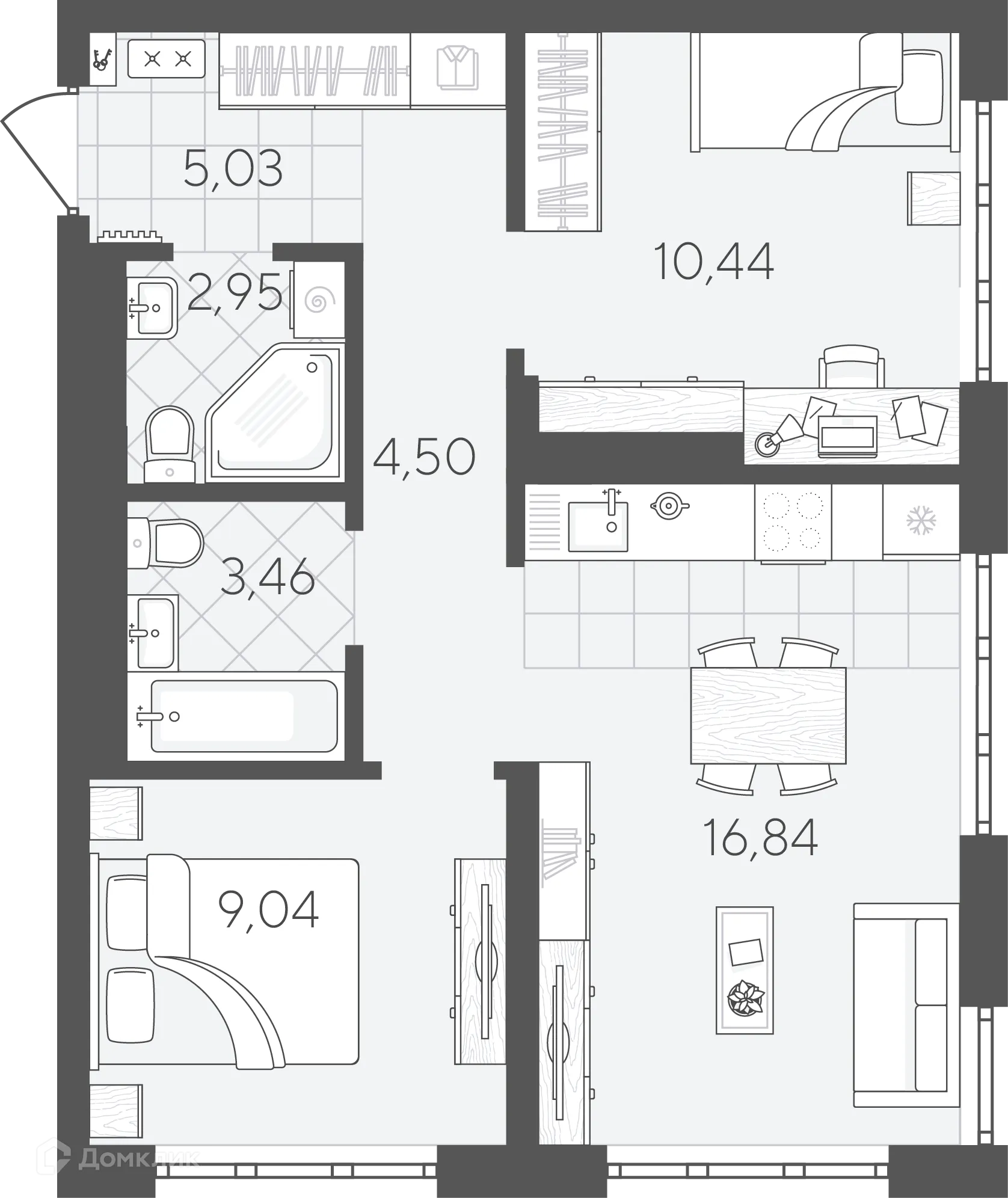 Фото квартиры в ЖК Скандиа.Квартал в Слободе