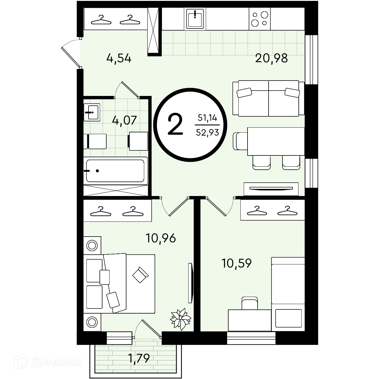 Фото квартиры в ЖК Зеленые аллеи