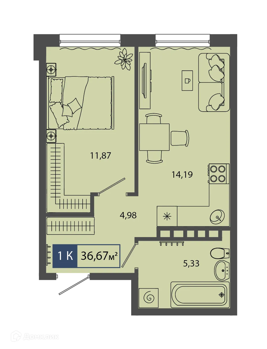 Фото квартиры в ЖК Смородина
