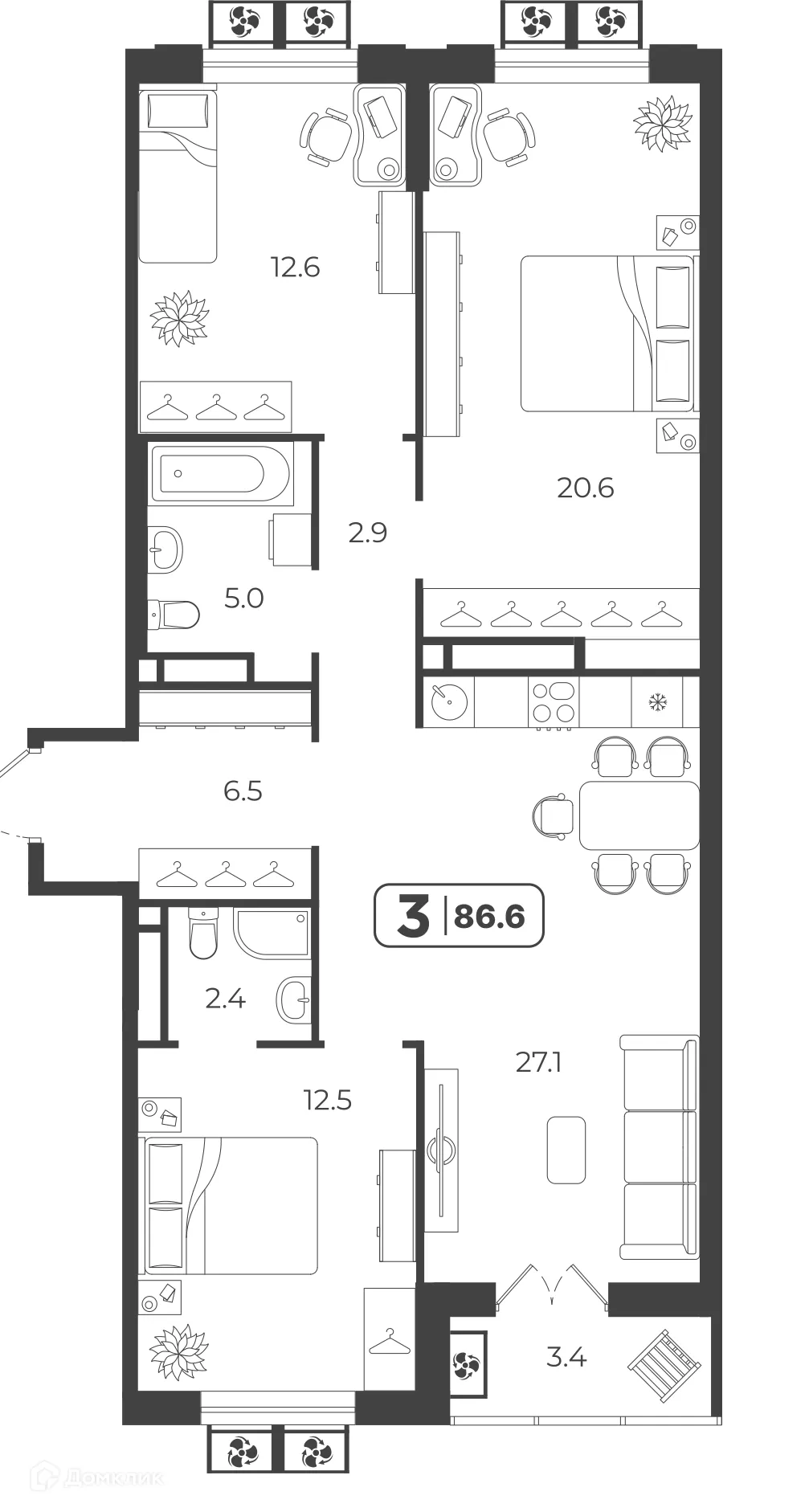 Фото квартиры в ЖК Симфония