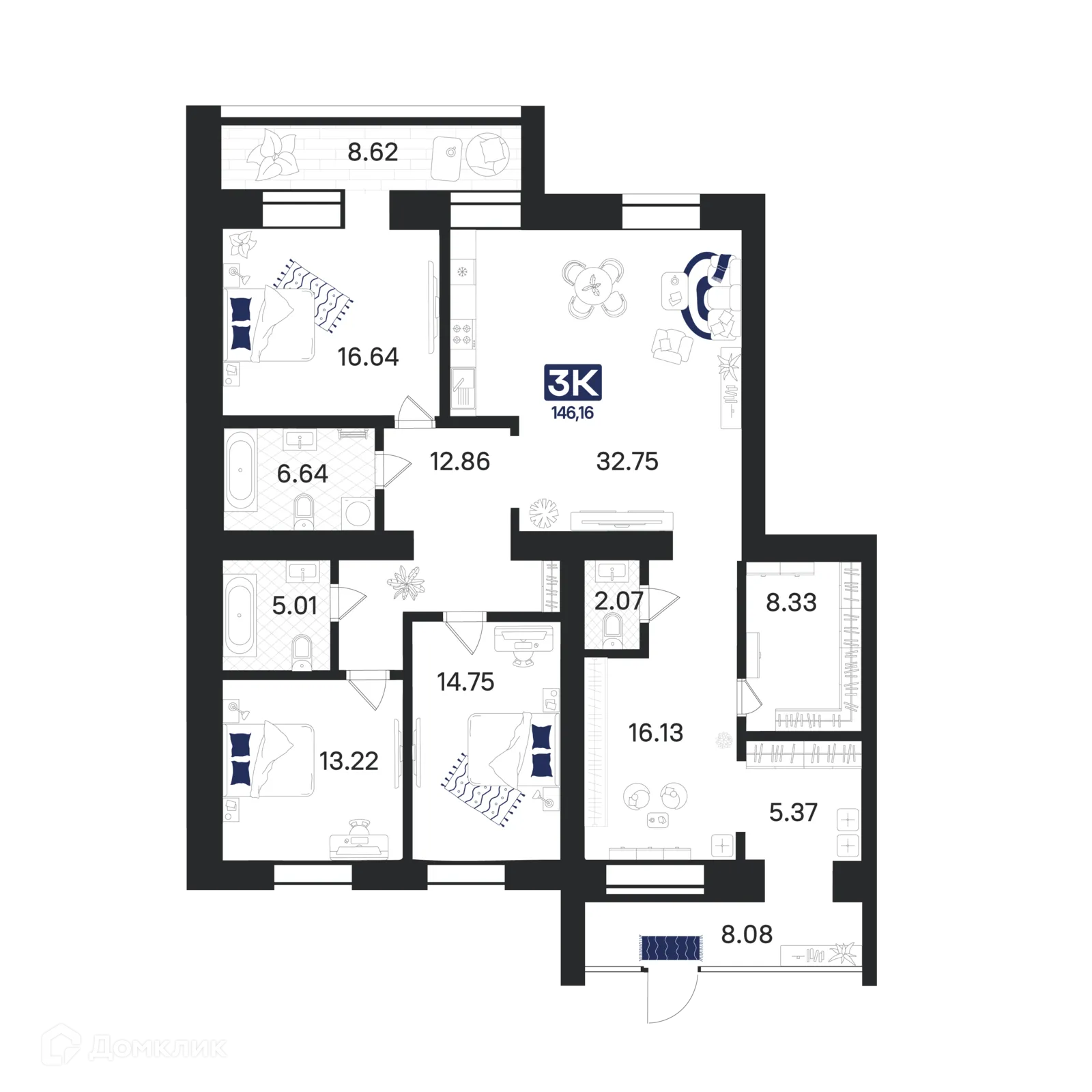 Фото квартиры в ЖК Ария