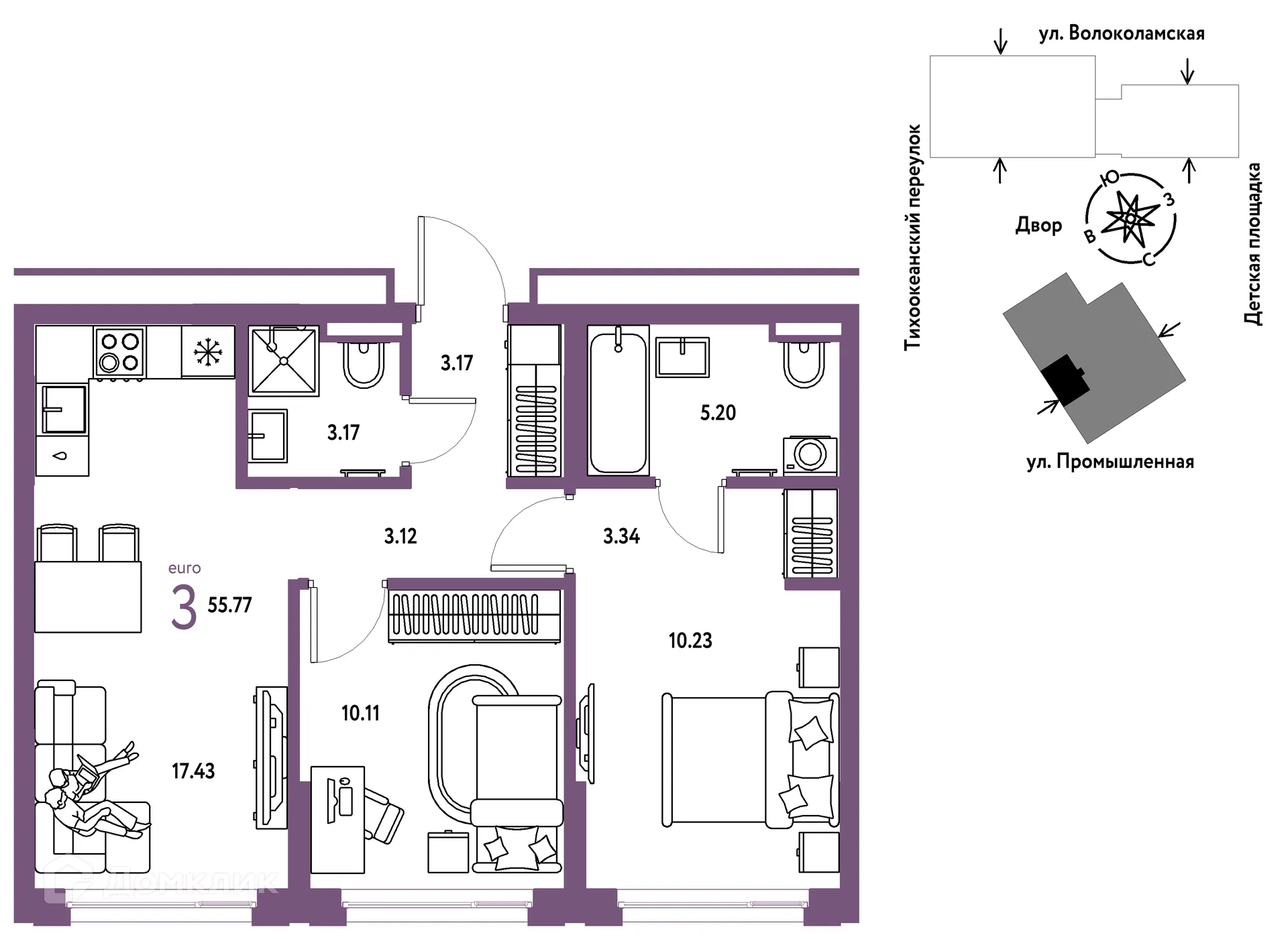 Фото квартиры в ЖК Страна.Прибрежная