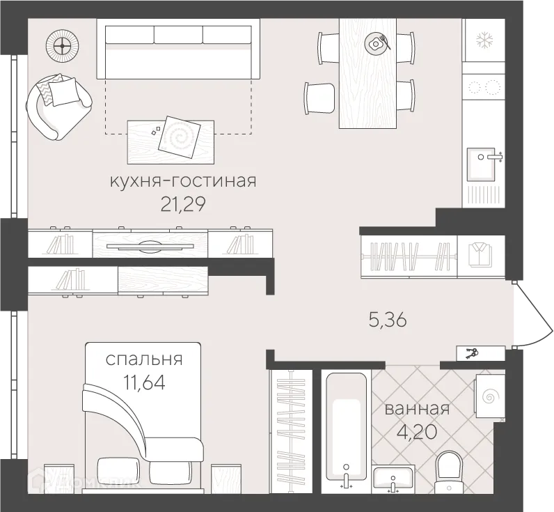 Фото квартиры в ЖК Скандиа. Квартал у озера