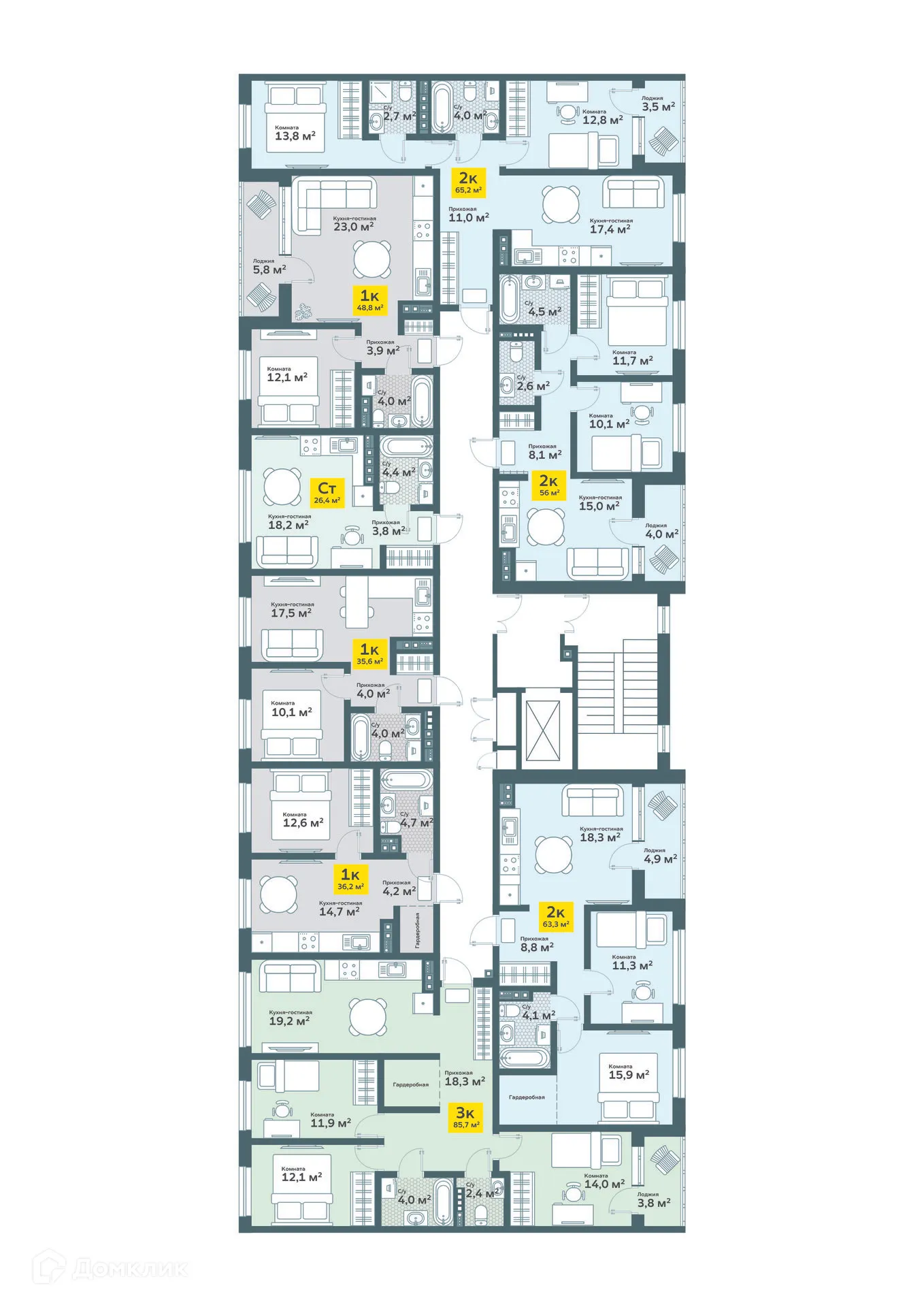 Фото квартиры в ЖК "OK!LAND (Ок!ланд)"