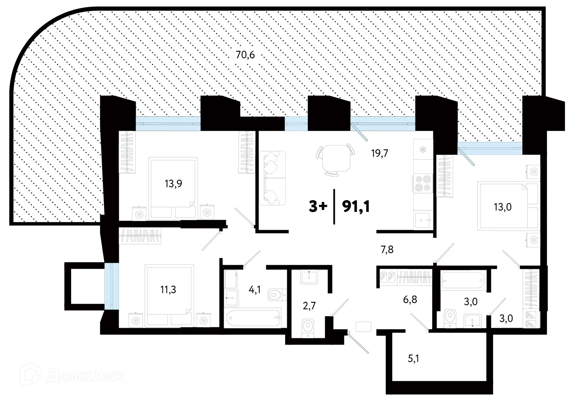 Фото квартиры в ЖК Кедровый берег