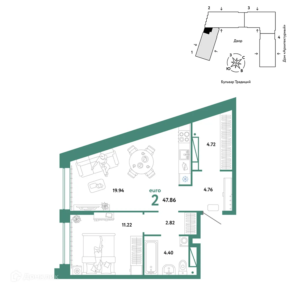 Фото квартиры в ЖК «Домашний»
