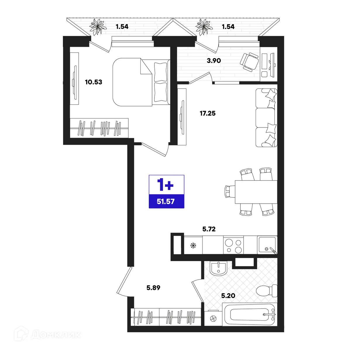 Фото квартиры в ЖК Отличие