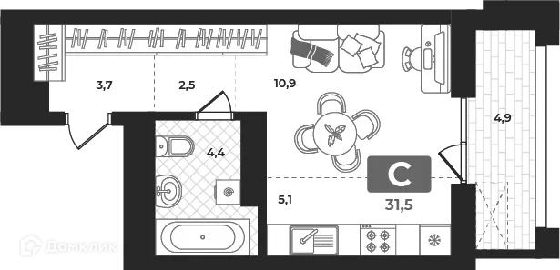 Фото квартиры в ЖК "Маэстро"