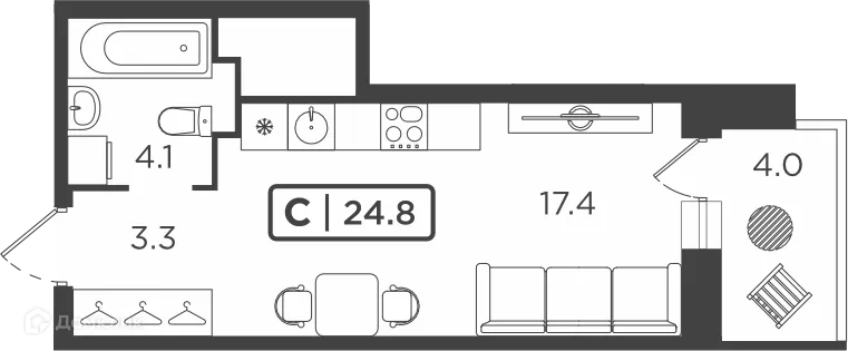 Фото квартиры в ЖК "Горизонт"