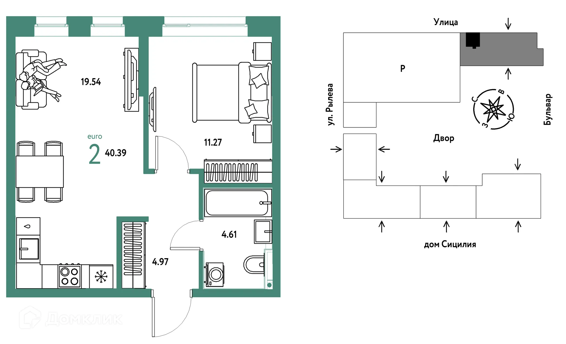 Фото квартиры в ЖК Остров-сад