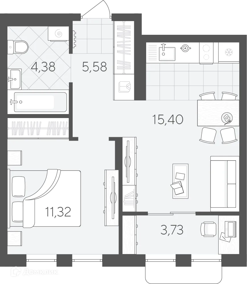 Фото квартиры в ЖК Скандиа.Квартал в Комарово Парк
