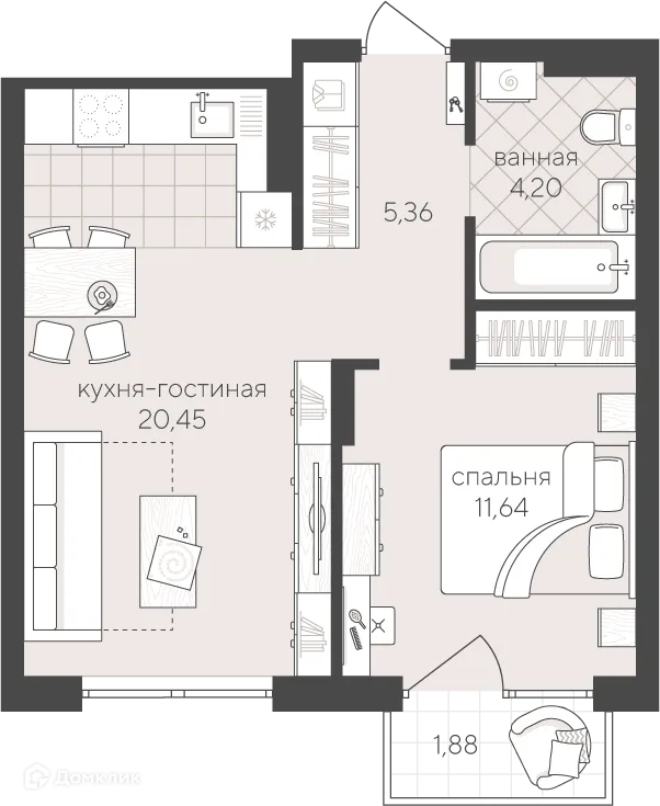 Фото квартиры в ЖК Скандиа. Квартал у озера