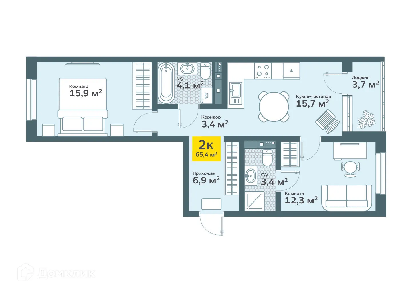 Фото квартиры в ЖК "OK!LAND (Ок!ланд)"