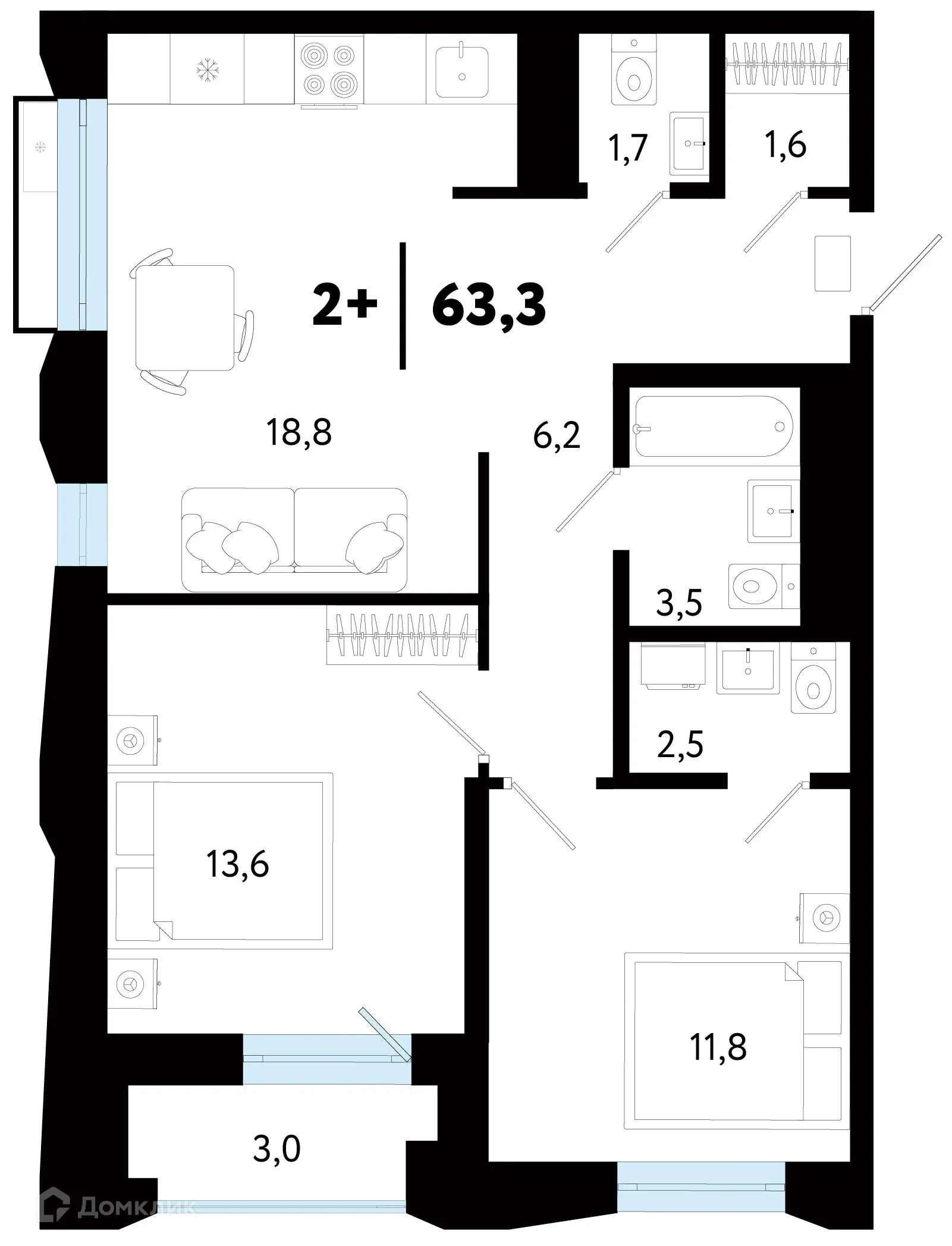Фото квартиры в ЖК Кедровый берег