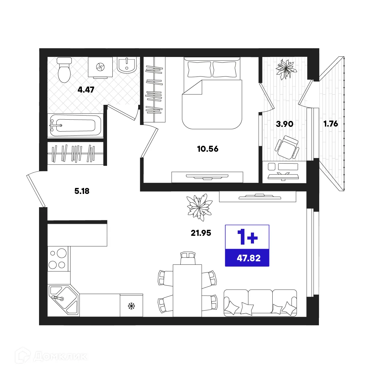 Фото квартиры в ЖК Отличие