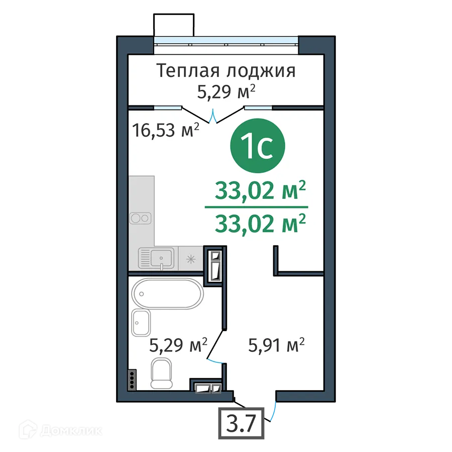 Фото квартиры в ЖК "DOK (Док)"