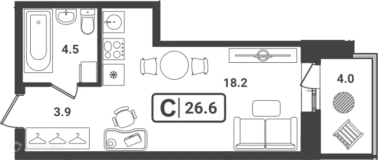 Фото квартиры в ЖК "Горизонт"