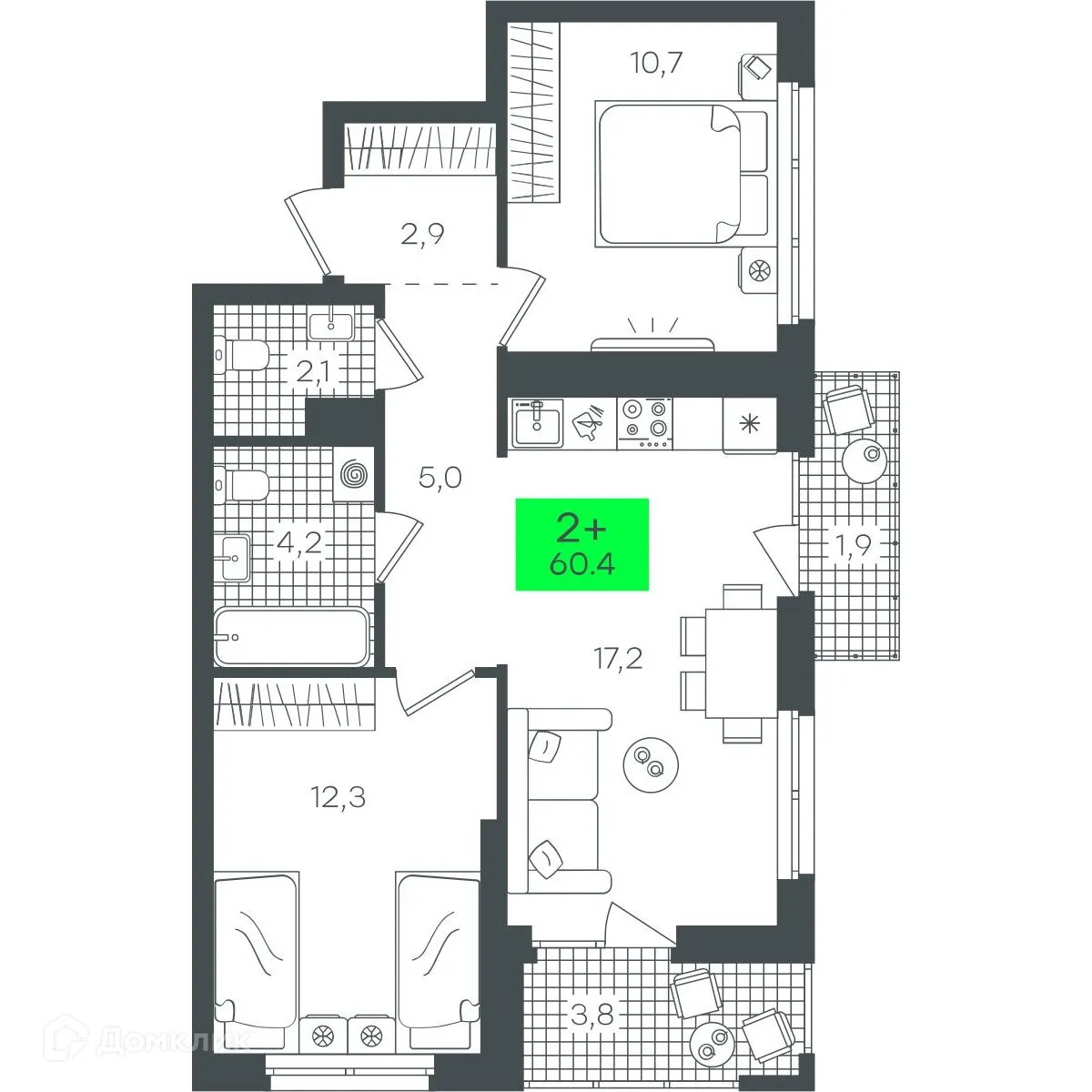 Фото квартиры в ЖК "Гранд Квартал"