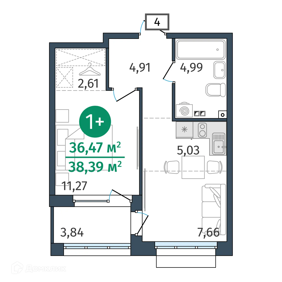 Фото квартиры в ЖК Этика