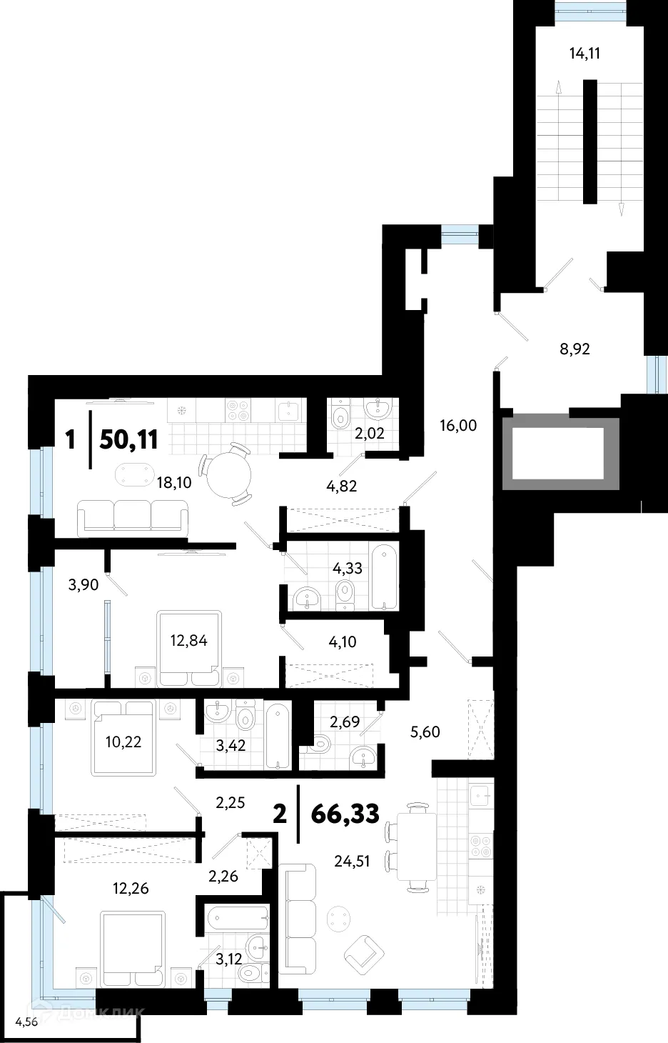 Фото квартиры в ЖК "В Гагаринском парке"