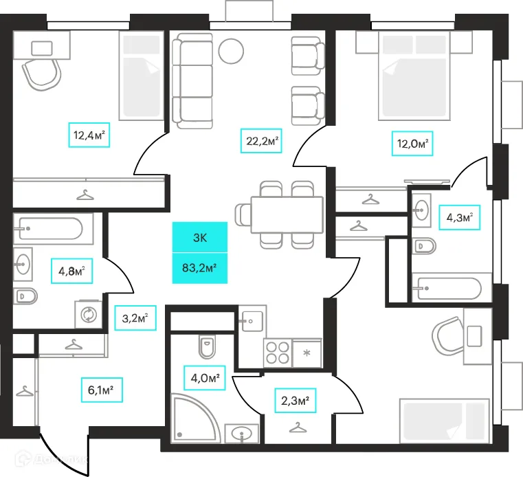 Фото квартиры в ЖК Futuro (Футуро)